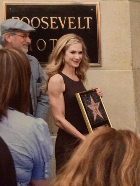 Holly Hunter. Day In Hollywood. May 5 2008.Hey I got to see Steven Spielberg, 🎾 ⭐️ Billy Jean King was there also my fav. Ed Harris from 'Westworld' and his wife actress Amy Madigan. Fun times in L.A. that day. Lots of stars out!! Amy Madigan, Holly Hunter, Ed Harris, Billy Jean, Steven Spielberg, Fun Times, That Day, May 5, In Hollywood