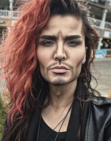 Make Up To Look Like A Man, Gaunt Makeup, Masculine Stage Makeup, Fake Facial Hair Makeup, Fantasy Male Makeup, Male Contour Makeup, Male Cosplay Makeup, Masculine Fairy Makeup, Masculine Contour