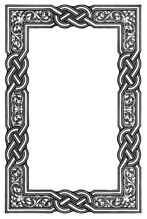 Celtic Border, Printable Frames, Writing Papers, Leather Ideas, Celtic Patterns, Page Borders, 카드 디자인, Celtic Knotwork, Celtic Knots