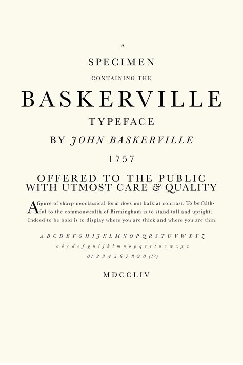 john baskerville Simple Typography, Typeface Poster, Graphic Design Studio, Typography Design Inspiration, Beautiful Lettering, Font Design, Font Inspiration, Type Posters, Vintage Typography