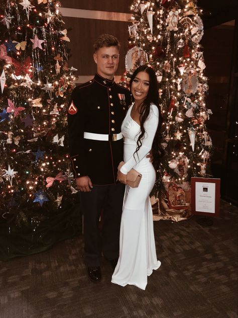 Marine Ball Dresses, Shadow Costume, White Tie Event, Marine Corps Ball, Marine Ball, Military Ball Dress, Military Ball Gowns, Off Shoulder Evening Dress, Evening Gowns With Sleeves