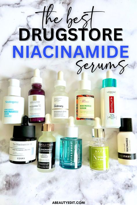 Best Drugstore Niacinamide Serums Niacinamide The Ordinary, Niacinamide Products, Skincare Niacinamide, Niacinamide Skincare, Niacinamide Benefits, Drugstore Skincare Routine, Affordable Skincare, Cold Medicine, Drugstore Skincare