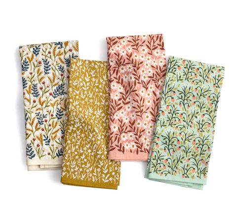 Tiny Floral Kitchen Towel Set Floral Towels, Floral Kitchen, Tea Towel Set, Kitchen Towel Set, Electronic Gifts, Floral Tea, Kitchen Tea, Kitchen Tea Towels, Cotton Fabrics