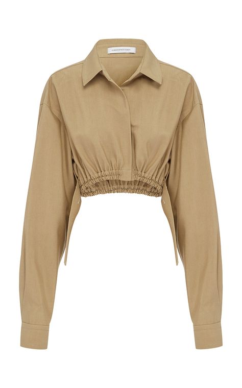 Ruched Shirt, Australia Fashion, Christopher Esber, Cropped Shirt, 가을 패션, Poplin Shirt, Crop Shirt, Cropped Top, Global Fashion