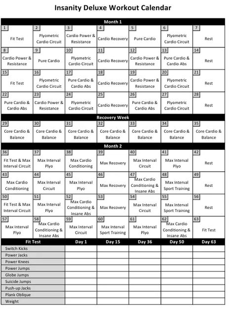 Insanity Workout Schedule Download Printable PDF | Templateroller Gym Workouts Schedule, Insanity Schedule, Insanity Workout Schedule, Insanity Workout Calendar, One Song Workouts, Full Body Cardio, Cardio Abs, Workout List, Insanity Workout