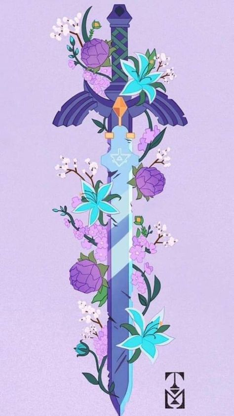 Zelda Botw Flowers, Cute Zelda Wallpaper, Nintendo Art Wallpaper, Botw Wallpapers Iphone, Botw Backgrounds, Aesthetic Legend Of Zelda, Zelda Botw Tattoo, Zelda Wallpaper Iphone, Botw Wallpapers