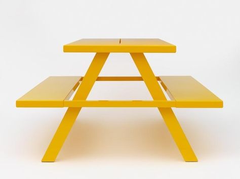 I want this! A-Frame Bench Table And Bench Set, Commercial Office Furniture, Furniture Movers, Patio Inspiration, Picnic Bench, Urban Furniture, Indoor Bench, Furniture Layout, Pub Table