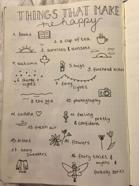 Aesthetic Bulletin Journal Ideas, Bujo Things That Make Me Happy, Things That Makes Me Happy Journal, Journal Things That Make Me Happy, Things That Make Me Happy Doodles, Happy Sketches Inspirational, Happy Journal Pages, Things That Make Me Happy Journal Page, Doodle Journal Aesthetic