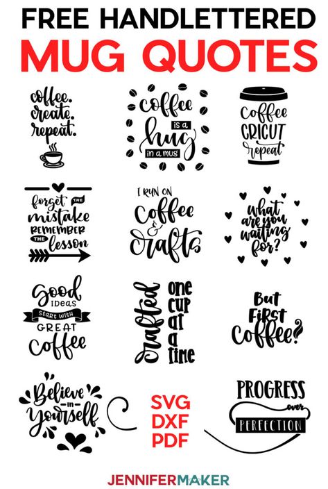 Cricut Coffee Tumbler Ideas, Coffee Mug Ideas Vinyl Cricut, Jennifer Maker Svg, Svg Coffee Mug Sayings, Quotes For Coffee Mugs, Coffee Mug Svg Free, Svg Mug Designs Free, Coffee Mug Sayings Cricut, Svg Free Files For Cricut Quotes