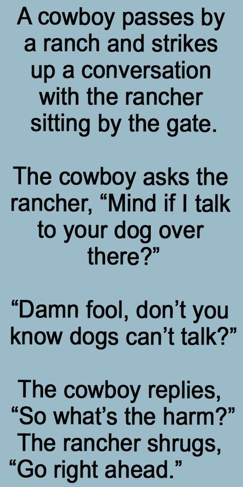 Cowboy Sayings Funny, Cowboy Jokes, Cowboy Humor, Crazy Humor, Funny Dog Jokes, Cowboy Quotes, Clean Funny, Real Cowboys, Hunting Humor