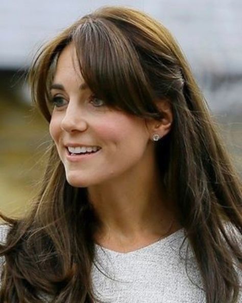 How To Make Hairstyle, Ducesa Kate, Long Fringe Hairstyles, Herzogin Von Cambridge, Kate Middleton Hair, Long Brown Hair, Fringe Hairstyles, Long Hair With Bangs, Hair And Beauty