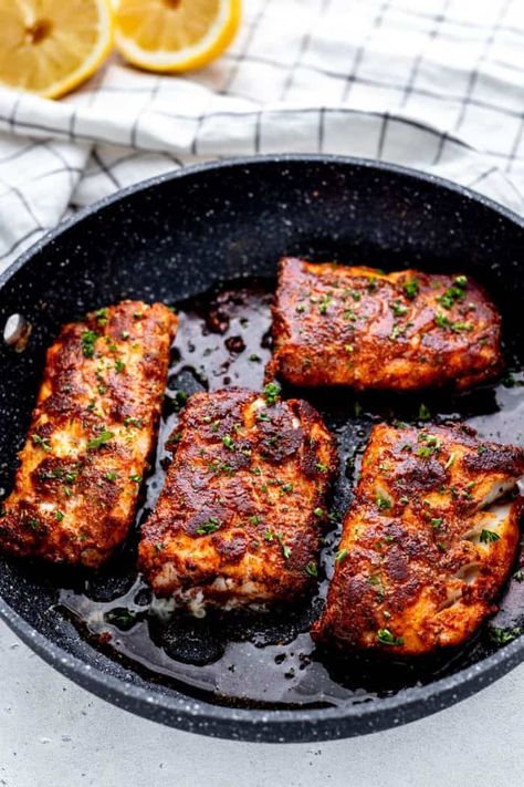 Cajun Cod Recipes, Dairy Free Seafood Recipes, Alaskan Cod Recipe, Cajun Fish Recipes, Cod Recipes Healthy, Blackened Cod, Pescatarian Meals, Grilled Cod, Cod Fish Recipes