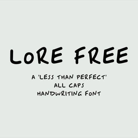 A 'less than perfect' all caps handwriting font. This is the O.G. font - made from my own actual handwriting. It’s not supposed to be neat... because I don’t write neat. It doesn’t align and it’s annoyingly all in caps (but it's kinda charming, right?). Lore free includes a limited character set Free Hand Fonts, Cool Fonts Alphabet, Cute Fonts Alphabet, Font Love, Cool Handwriting Fonts, Hand Fonts, Fonts Handwriting Alphabet, Free Handwritten Fonts, Business Fonts