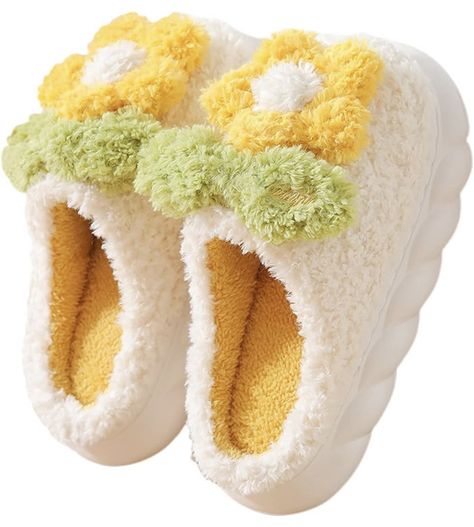 WYIKE Women's Slippers Adult Warm Plush Flowers Indoor Non-slip Home Thick Bottom Winter Men's Cotton Flower Slippers, Floral Slippers, Plush Flower, Winter Comfort, Indoor Flowers, Warm Slippers, Unique Flowers, Trendy Gift, House Slippers