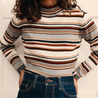 Mode Ulzzang, Nancy Wheeler, Stranger Things Aesthetic, Striped Sweater, Anton, Look Cool, Stripe Sweater, Stranger Things, A Woman