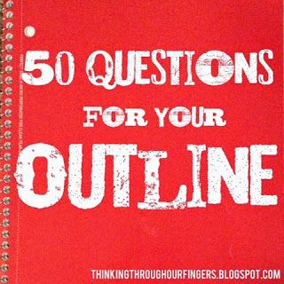 I have been working on the outline for my WIP for the last month. Actually (*cough*cough*) it’s been…more than a month. Anyway, I’m using Tasha’s brilliant technique and I&#… 50 Questions, Writing Plot, Writers Notebook, A Writer's Life, Writers Write, Writing Resources, Writing Life, Writing Advice, Writers Block