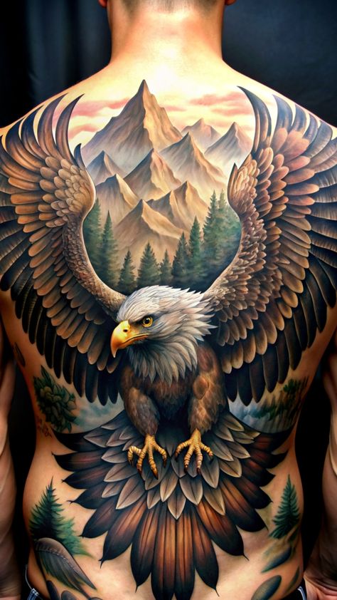 Tattoo Eagle Design, Eagle Tatoos Woman, Back Tattoo Eagle, Tato Lion, Eagle Back Tattoo Men, Eagle Tattoo Back, Eagle Hand Tattoo, Eagle Skull Tattoo, Eagle Tattoo Men