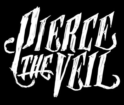 Pierce The Veil Poster, Pierce The Veil Logo, Script Logotype, History Logo, Emotional Rollercoaster, Hand Drawn Lettering, Logotype Design, Pierce The Veil, The Veil