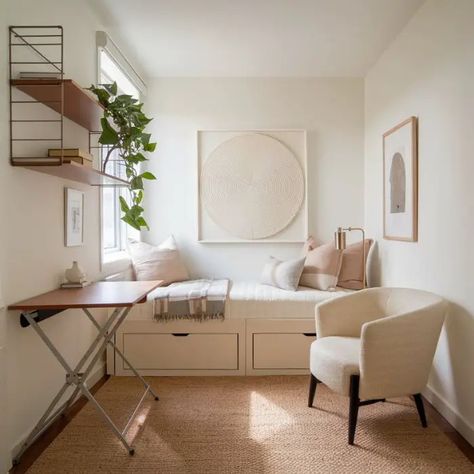 40 Small Guest Bedroom Ideas: Maximize Your Space with Style - Guest Bedroom Single Bed, Office Guest Room Combo Ideas Modern, Simple Small Guest Room Ideas, Small Guest Room Ideas Maximize Space, Extra Small Bedroom, Tiny Guest Bedroom Ideas, Home Office And Guest Room Combo, Office Guest Room Combo Ideas, Small Office Guest Room