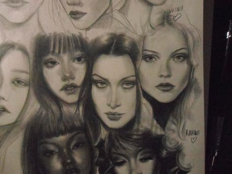 Modeling Drawing Fashion, Style Drawing Fashion, Model Drawing Reference, Character Art Face, Piercings Drawing, Face Model Drawing, Games Drawing, Acubi Sketches, Draw Sketch