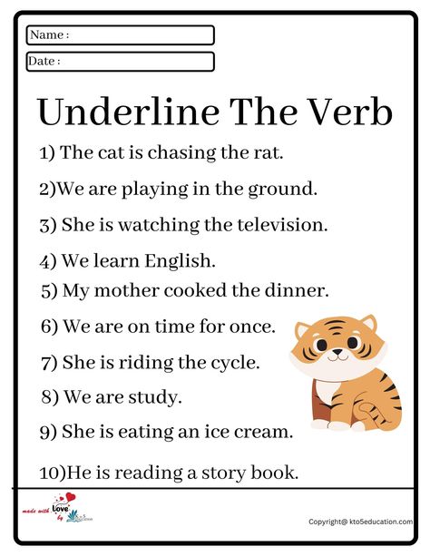 Helping Verbs Worksheet 2nd Grade, Doing Verbs Worksheet For Grade 1, Underline The Verbs Worksheet, Verbs Worksheet For Kindergarten, Verbs Worksheet For Class 2, Verb Worksheets Grade 2, Verbs For Grade 1, Verb Worksheets For Grade 1, Verbs Worksheet Grade 3