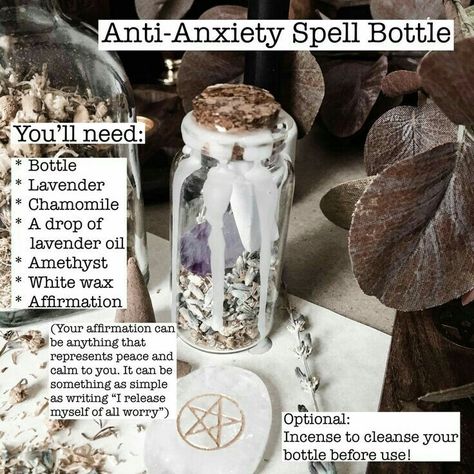 Wicca Recipes, Spell Bottles, Jar Spells, Witch Bottles, Green Witchcraft, Wiccan Magic, Witch Spirituality, Magic Spell Book, Grimoire Book