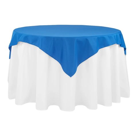 Economy Polyester Tablecloth 54"x54" Square - Royal Blue– CV Linens Cheap Tablecloths, 120 Round Tablecloth, Event Budget, Folding Chair Covers, Table Overlays, Flower Panels, Chair Sashes, Table Skirt, Linen Store