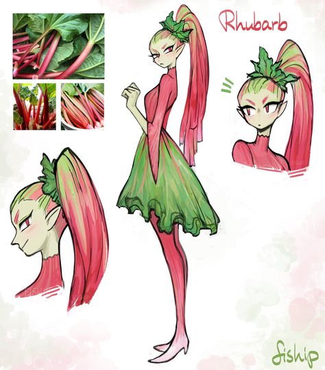 Potato Girl, Arte Inspo, Dessin Adorable, Creature Concept Art, Art Inspiration Drawing, الرسومات اللطيفة, Rhubarb, Creature Art, Art Reference Photos