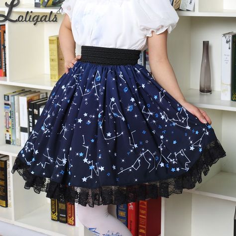 Starry Night Skirt, Blue Starry Night, Star Clothing, Peplum Tops, African Fashion Modern, Skirt For Women, African Men Fashion, Girls Sweet, Mori Girl