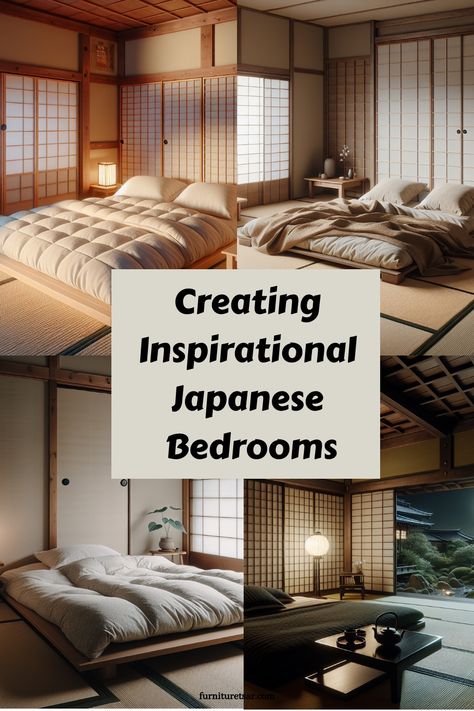 Creating Inspirational Japanese Bedrooms: Design Secrets Japanese Bedrooms, Asian Inspired Bedroom, 1970s Furniture, Cherry Wood Floors, Casual Kitchen, Living Room Pieces, Wooden Table And Chairs, Inspired Bedroom, Wood Putty