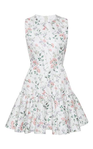 Giambattista Valli  Floral Print Trumpet Mini Dress Giambattista Valli Mini Dress, Giambattista Valli Dress, Silk Dress Short, Style Salon, Floral Pattern Dress, Floral Dresses Short, Silk Floral Dress, Cloth Dress, White Short Dress