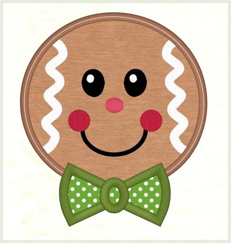 Gingerbread Boy Face Christmas Applique Cookie Design - Etsy Brasil Gingerbread Applique, Gingerbread Man Drawing, Gingerbread Faces, Gingerbread Man Template, Gingerbread Man Decorations, Christmas Applique Designs, Gingerbread House Parties, Gingerbread Crafts, Art Format