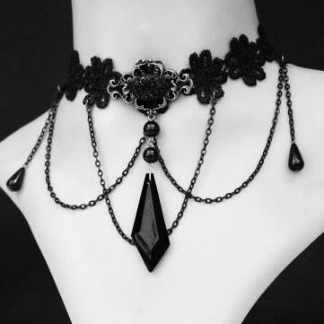 Kalung Choker, Black Lace Choker Necklace, Tattoo Choker Necklace, Black Lace Choker, Lace Choker Necklace, Tattoo Choker, Gothic Chokers, Neck Accessories, Lace Necklace