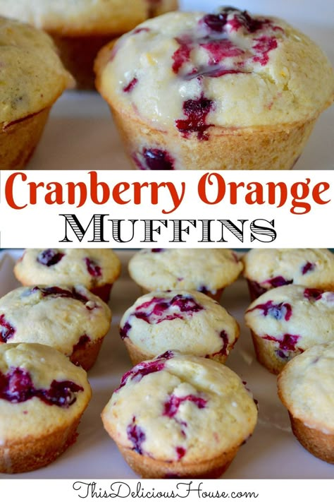 Delicious Cranberry Orange Muffins are the BEST recipe out there. Made with fresh or frozen cranberries, this is a great way to use up leftover cranberries. #cranberrymuffins #cranberryorange Cranberry Orange Muffin Recipe, Cranberry Recipes Muffins, Orange Muffin Recipe, Nutella Muffin, Muffins Blueberry, Morning Glory Muffins, Cranberry Orange Muffins, Bakery Style Muffins, Donut Muffins