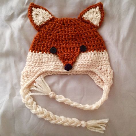 Crochet Baby Fox Hat, Crochet Fox Hat And Scarf, Knit Fox Hat, Fox Hat Crochet Pattern Free, Knit Fox Hat Pattern, Fox Hat Pattern Free, Crochet Fox Beanie, Fox Crochet Hat, Crochet Fox Hat Free Pattern