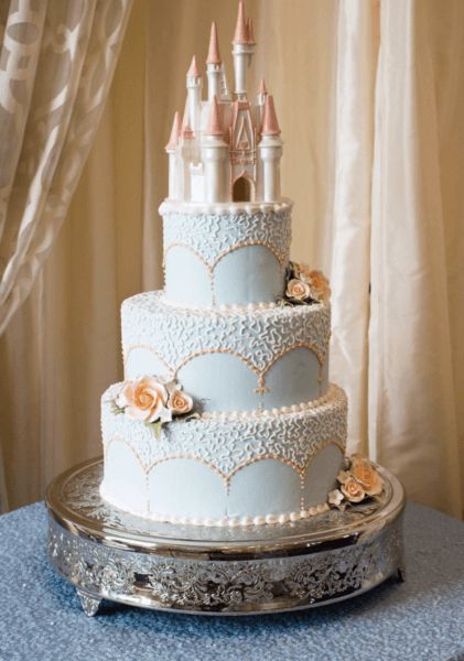 Disney Fairytale Wedding Cake, Sleeping Beauty Wedding Cake, Disney Castle Cake, Fairy Tale Wedding Cake, Disney Themed Wedding, Sleeping Beauty Wedding, Disney Princess Wedding Dresses, Disneyland Wedding, Disney Princess Wedding