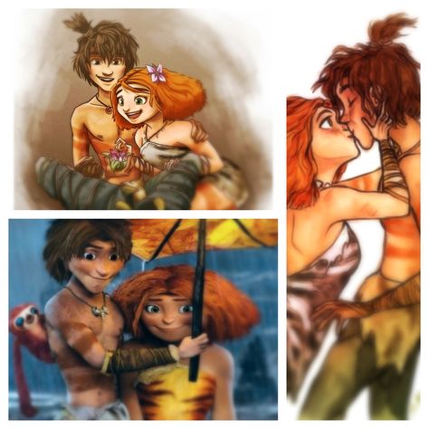 Croods Eep X Dawn, Dawn Betterman, Dreamworks Art, Amy The Hedgehog, Cartoon Fan, Dreamworks Animation, Disney Couples, Movie Couples, Kid Movies