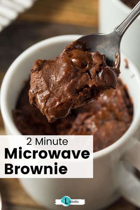 2 minute microwavable brownie in a mug. Quick and easy dessert. Cup Of Brownie, Food In A Mug Recipe, Simple One Person Dessert, Protein Mug Brownie Microwave, Cake In A Cup Microwave Easy, Brownie Microwave In A Mug, Mug Cake Microwave Healthy 100 Calories, Mug Carrot Cake Microwave, Sweet Treats Easy To Make Healthy