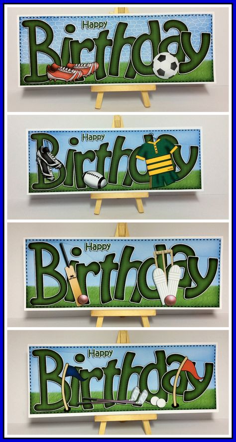 Rugby Birthday Cards Handmade, Cricket Birthday Cards Handmade, Rugby Cards Handmade, Rugby Birthday Cards, Cricket Birthday Cards, Rugby Birthday, Golf Birthday Cards, Happy Birthday Man, Diy Best Friend Gifts