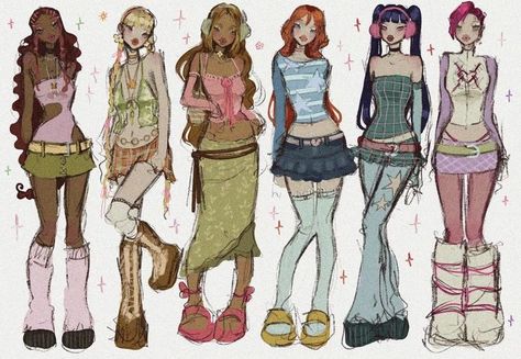 영감을 주는 캐릭터, Book Art Drawings, Cute Art Styles, Different Outfits, Art Tutorials Drawing, Sketchbook Art Inspiration, Winx Club, Funky Art, Art Inspiration Drawing