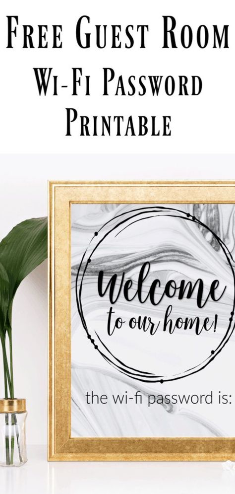 Grab your own wi-fi password printable to add to your guest room decor. Welcome your guests in style! Just write in your wi-fi password on the printable and put it in a frame! | refashionablylate.com #guestroom #guestroomwifipassword #guestroomdecor #guestroomwifisign #guestroomwifi #guestroomwifiprintable #guestroomwifiprintablefree #guestroomwifisignprintable Guest Room Wifi Sign, Guest Room Baskets, Wifi Password Printable, Password Printable, Diy Paint Projects, Blogger Home, Wifi Sign, Guest Room Office, Guest Room Decor