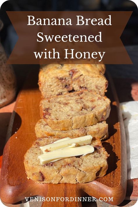 Honey Banana Bread Recipe, Banana Bread Recipe Honey, Banana Bread Made With Honey, Banana Bread Recipe Sugar Free, Healthy Banana Bread Recipe Clean Eating, Fresh Milled Banana Bread, Banana Bread With Honey Instead Of Sugar, Desserts Sweetened With Honey, Banana Bread Recipe With Honey