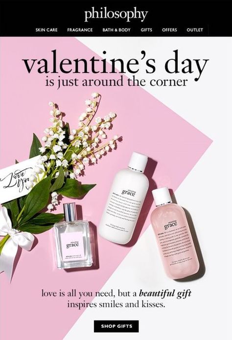 Valentines Day Email, Drip Campaign, Jewelry Website Design, Valentine Soap, Flowers Valentines, Email Marketing Design Inspiration, Email Ideas, Business Campaign, Email Blast