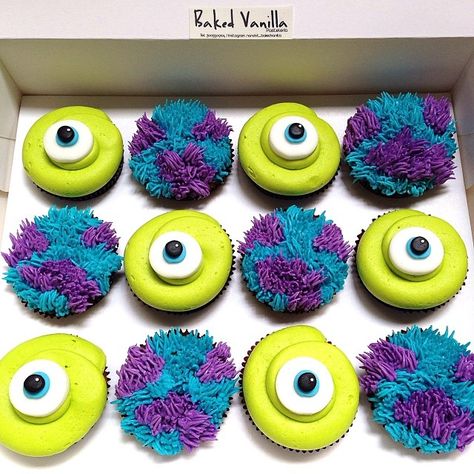 Fun Cupcakes Decoration, Cupcake Wars Ideas, Cupcakes Decoration Aesthetic, Jordan Cupcakes, Birthday Cupcakes Ideas For Boys, Sully Cupcakes, Themed Baked Goods, Summer Cupcake Decorating Ideas, Cute Cupcake Designs