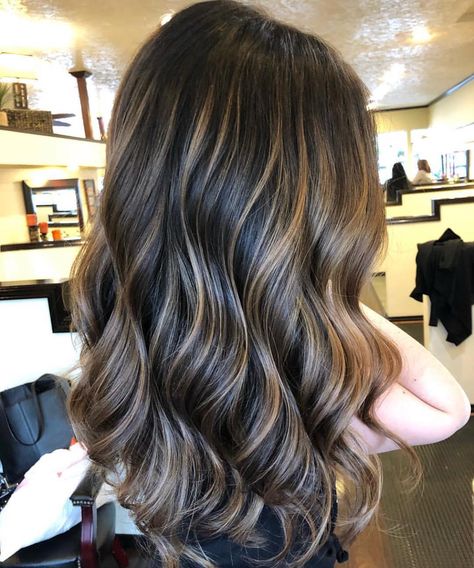 Chocolate Almond Balayage Hair, Almond Balayage, Balayage Chocolate, Almond Fudge, Hair Goal, Black Hair With Highlights, Chocolate Almond, Hair Nails, Chocolate Almonds