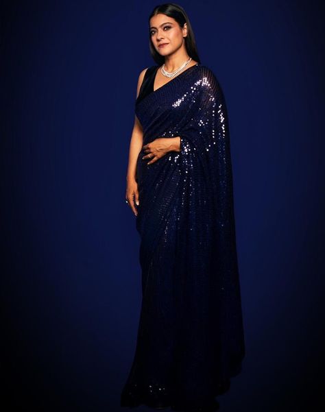 9 Sequin Sarees to Pick From B-town Divas for Your Cocktail Bling Navy Blue Saree, Sequins Saree, Sequence Saree, Sequin Saree, Pakistani Clothes, Party Sarees, Ghagra Choli, Blue Saree, Stylish Sarees