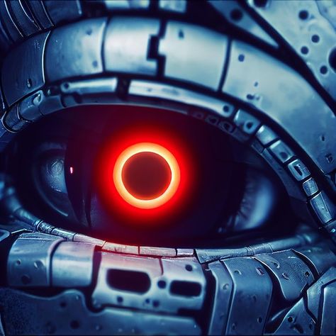 Cyborg's red eye close-up | Premium Photo #Freepik #photo #robot #robot-character #cyborg #robot-background Robot Eyes Cyborgs, Cybernetic Eye, Robot Background, Robot Eyes, Bionic Eye, Cyborgs Soldier, Red Robot, Cyberpunk Female, Currency Design