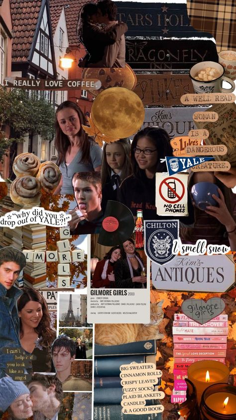 Gilmore Girls wallpaper 🍁☕ #gilmoregirls #wallpaper #coffeeaesthetic #aesthetic #autumn Gilmore Girls Wallpaper Iphone, Gilmore Girls Aesthetic Wallpaper, Gilmore Girls Christmas, Gilmore Girls Wallpaper, Screen Wallpapers, Gilmore Girl, Girls Wallpaper, Aesthetic Autumn, Aesthetic Board