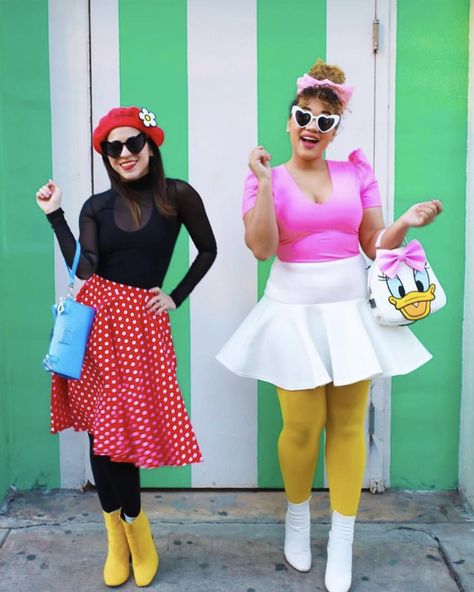 Color Me Courtney - My Favorite Disney Halloween Costumes! Best Friend Halloween Costumes Disney, Color Me Courtney Disney, Disney Friends Costumes, 2 Person Disney Costumes, Disney Best Friend Costumes, Disney Group Costumes 4 People, Disney Characters Costumes Diy Women, Disney Friend Costumes, Womens Disney Costumes