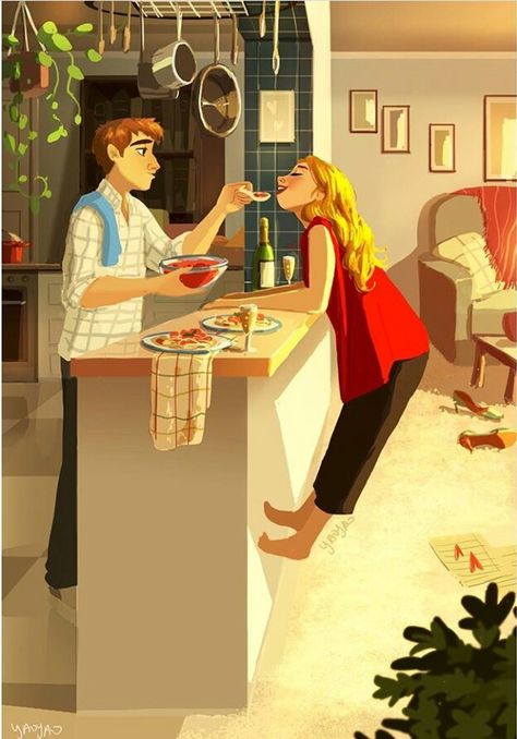 Yaoyao Ma Van As Yaoyao Ma Van, Cute Couple Comics, Eating Food, Cartoons Love, Couple Illustration, Cute Love Cartoons, Beautiful Wallpaper, Love Illustration, Cute Couple Art